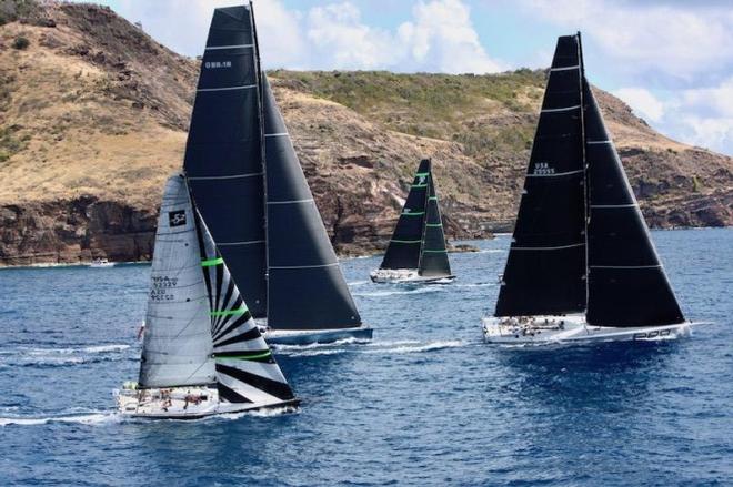 Transpac 52 Heartbreaker (USA), Mike Slade's Farr 100, Leopard (GBR), George David's Rambler 88(USA) and Hap Fauth's JV 72, Bella Mente (USA) © RORC / Tim Wright